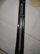 Susan Bates Quicksilver Size 10 Knitting Needles 14"  Silkon Finish