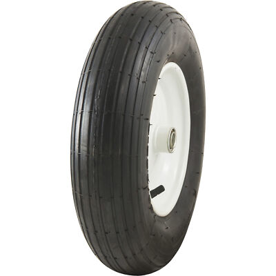 Marathon Tires Pneumatic Wheelbarrow Tire, 3/4in. Bore, 4.80/4.00-8in.