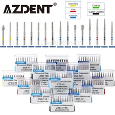 Dental Zirconiacut Diamond Bur FG Cutting Ceramic Extra Fine Coarse Medium Grit