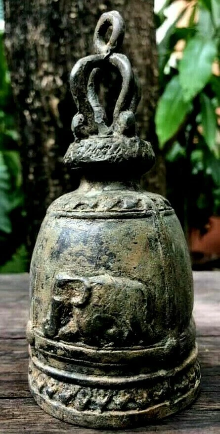 Campana Colgante Templo Buda Sonido Elefante Iglesia Cena Maestro Clapper Timbre   Foto 3 de 4