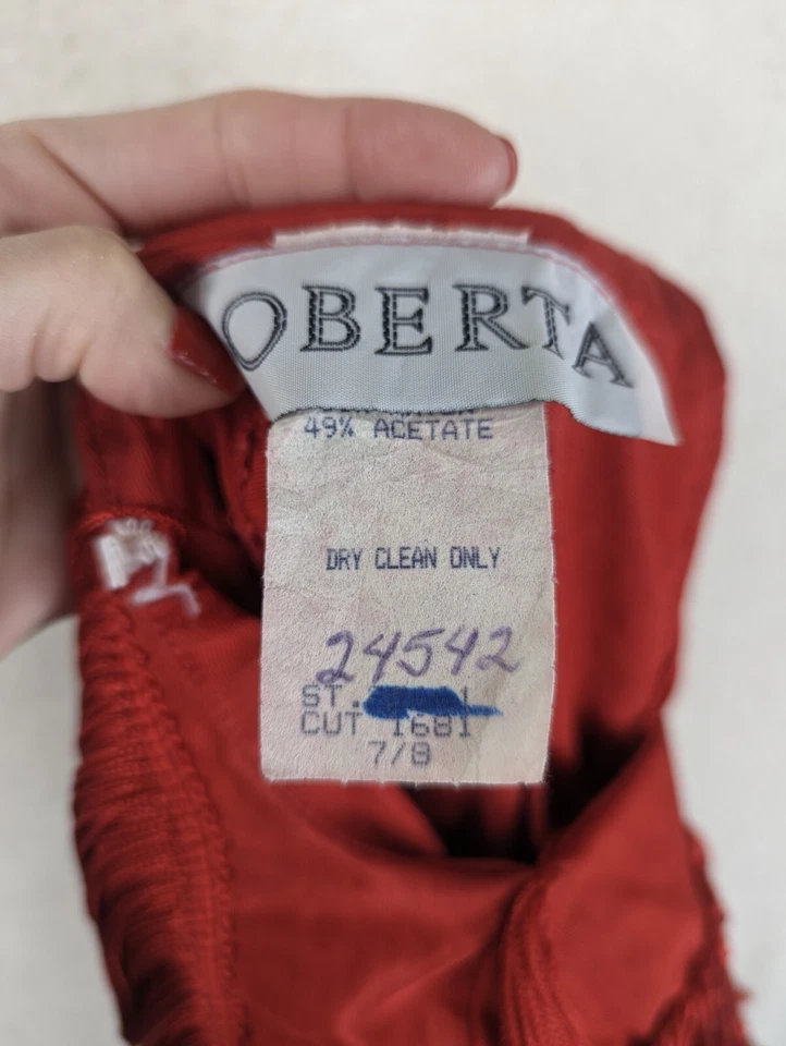 De Colección Vestido Roberta Flapper Flecos Rojo Drag Disfraz Juegos con disfraces Talla 7/8 Foto 3 de 4