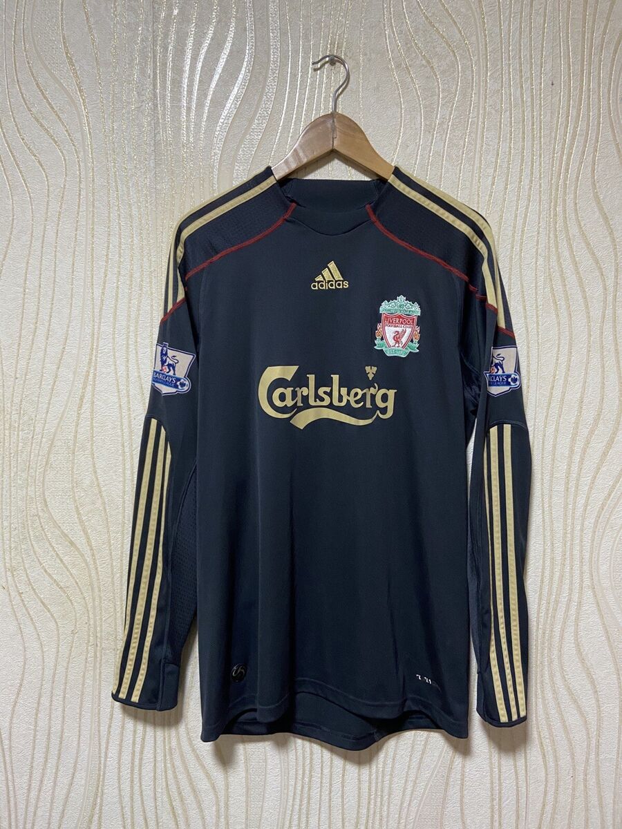 LIVERPOOL 2009 2010 AWAY SHIRT JERSEY LONG SLEEVE ADIDAS LIVERPOOL 2009 2010 AWAY SHIRT JERSEY LONG SLEEVE ADIDAS