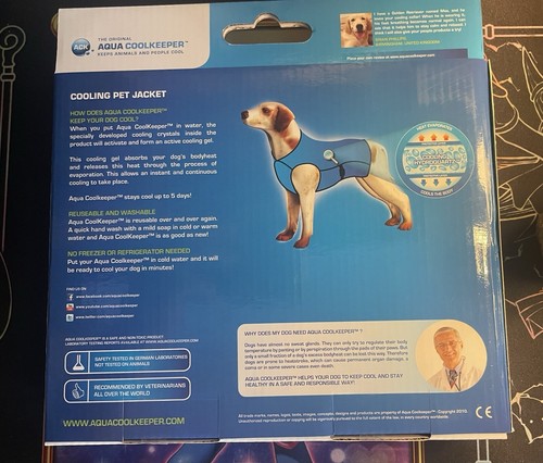 Aqua Coolkeeper, Chaqueta de enfriamiento para perros para mascotas, azul, talla XS, nueva y sellada. - Imagen 3 de 5