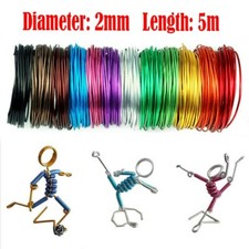 5m x 2mm Aluminium Wire Craft Beading Jewellery Making Handcraft Florist