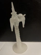 Rare Fantasy Series MILON TOWNSEND Art Glass 7" Sculpture WIZARD w/ CRYSTAL