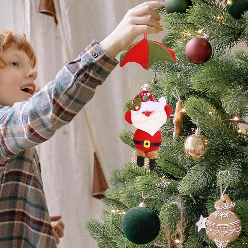 Christmas Parachute Snowman & Santa – Holiday Ornament - Picture 2 of 8