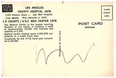 LA County Hospital 1878 USC Medical Center 1978 Split View CA
