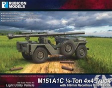 M151AC 4x4 Camion Avec 106mm Recoiless Rifle 1:56 Échelle / 28mm Rubicon 280125