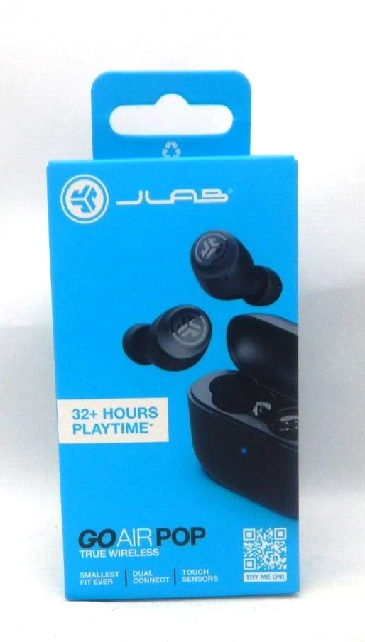 JLab Go Air Pop True Wireless Ear Buds 32+ Hours Playtime Dual