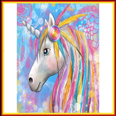 (DE5121) 5D Diamond Painting DIY Full Round Wall Drawing Kits (LH015 Cartoon Hor