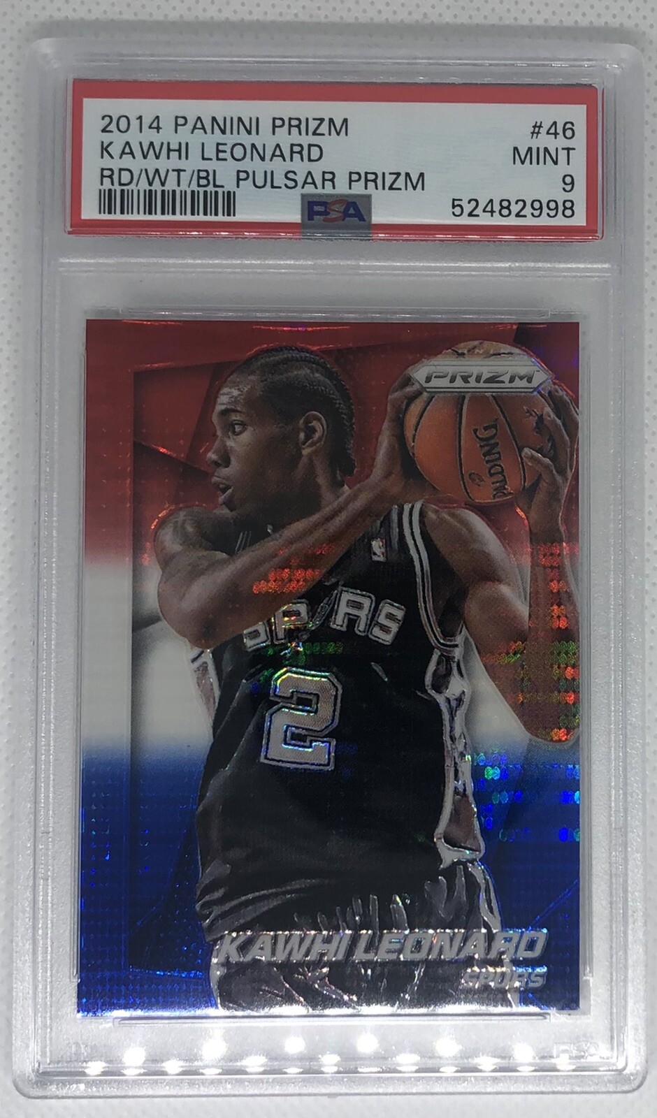2014 Panini Prizm Red White Blue Pulsar Kawhi Leonard #46 PSA 9 MINT