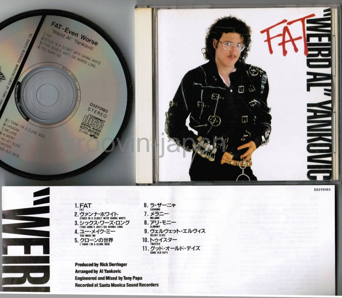 WEIRD AL YANKOVIC Fat (Even Worse) JAPAN CD D32Y0183 w