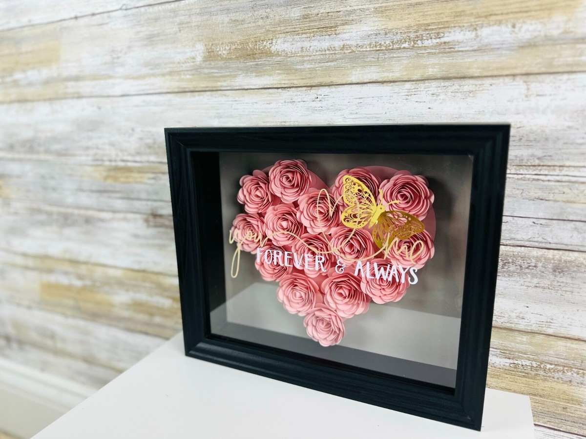 BELLIFFY Acrylic Flower Shadow Box Frame – 8.25x6.29x1.57in Display Case For Dried Flowers, Keepsakes