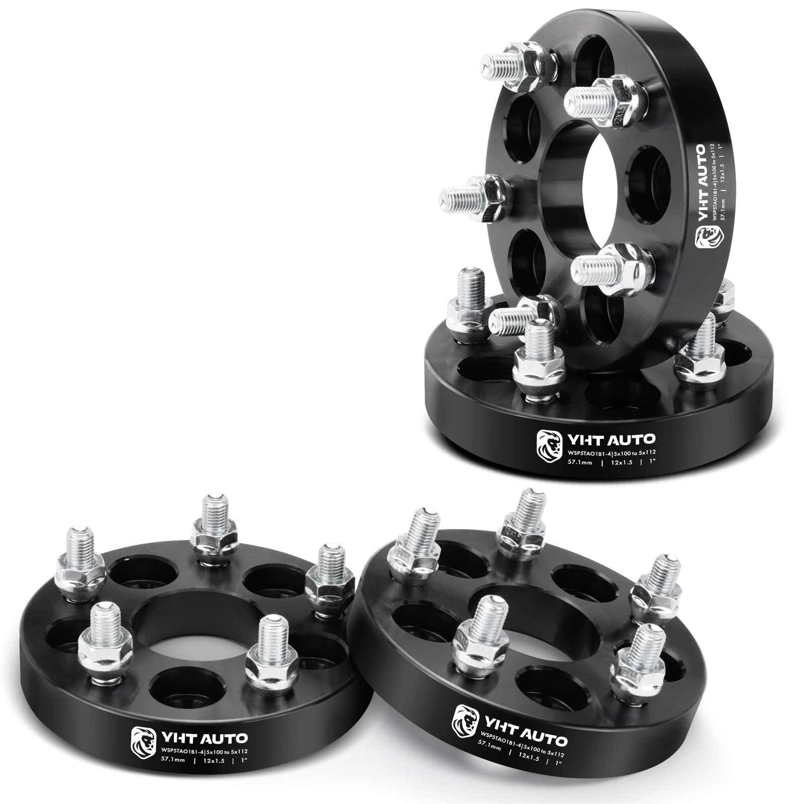 4Pcs 5x100 to 5X112 Wheel Adapter M12x1.5 Studs 57.1mm 25mm for Toyota