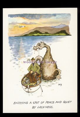 BES012 - Genießen Sie einen Ort des Friedens und der Ruhe am Loch Ness - Comic-Postkarte von Besley