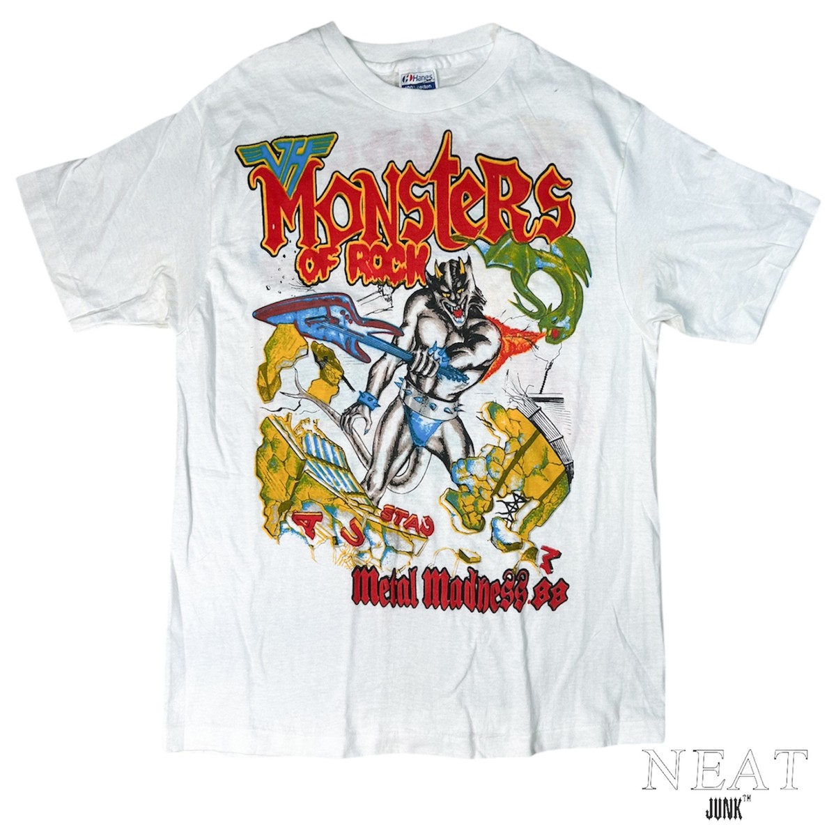 88' Vintage Monsters of Rock Van Halen T-Shirt (unworn) | eBay