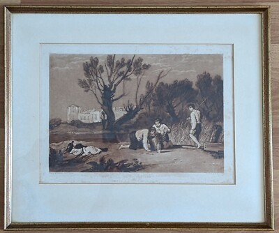 Joseph Mallord William Turner, after. Young Anglers. Engraved by R. Dunkarton 