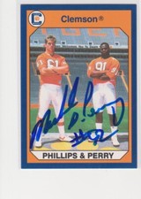 MICHAEL DEAN PERRY CLEMSON UNIVERSITY AUTOGRAPHED CARD DINGED TOP LEFT CORNER