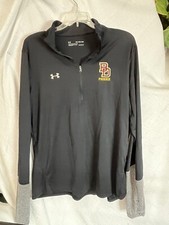 UNDER ARMOUR 1/4 Zip Black Loose Fit Long Sleeve T Shirt Tee Size Men's 2x