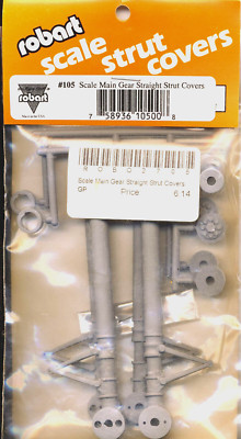 Robart 105 Scale Main Gear Straight Strut  Covers NEW Sealed!