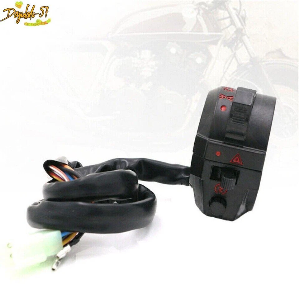 1 Pair 7/8" Motorcycle Handlebar Control Switch Turn Signal Horn ON/OFF Parts - Image 4 of 4