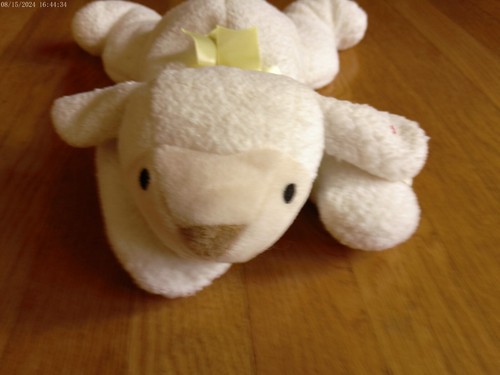 Cuscino Ty Beanie Babies collezione Pals 13" peluche Baba agnello bianco 1996 - Foto 2 di 21