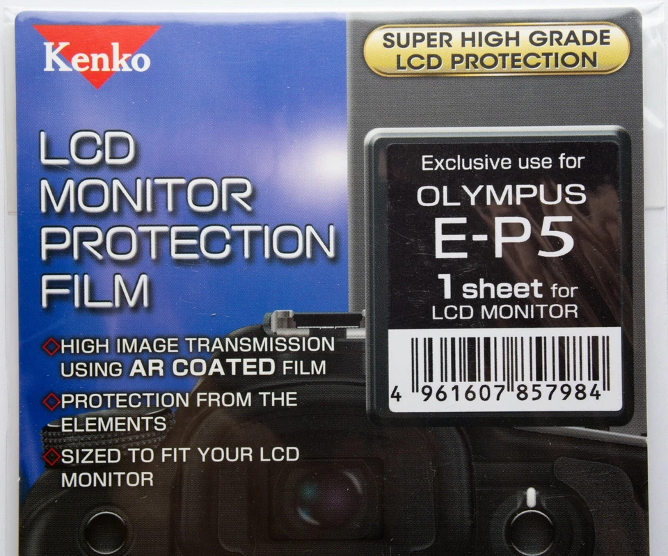 Película protectora de monitor LCD Kenko para protector de pantalla de cámara Olympus E-P5 Foto 2 de 4