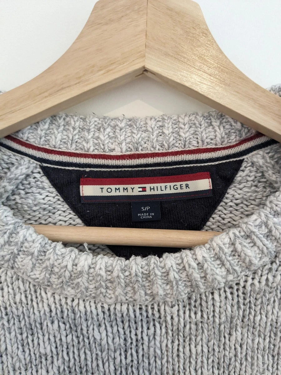 tommy hilfiger grey knit jumper