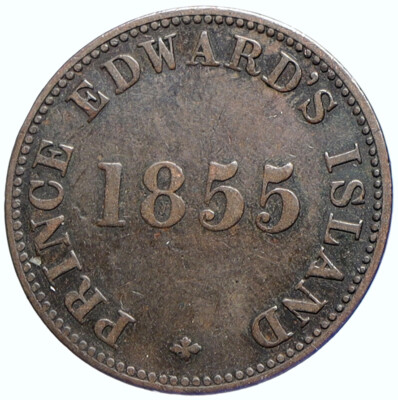 1855 CANADA PRINCE EDWARD ISLAND Self Government Old 1/2 Half