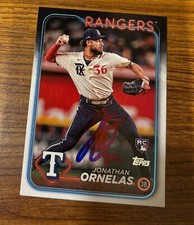 2024 Topps Jonathan Ornelas Texas Rangers  Autographed Baseball Card #575