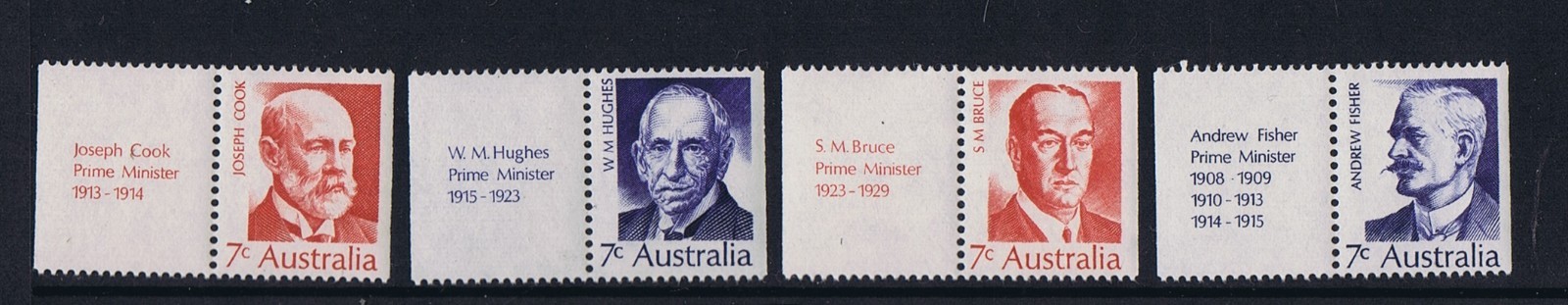 Australian Decimal Stamps 1972 7c Prime Ministers Booklet with TABS MNH ...