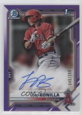 2021 Bowman Chrome Prospect Purple Refractor /250 Jose Bonilla #CPA-JBO Auto ib6