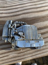 Vintage Semi-Truck / Trucker Belt Buckle Brass