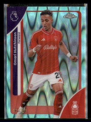 2025-26 Topps Chrome #160 Omari Hutchinson Aqua RayWave Refractor /199 soc2