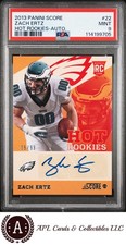 2013 Panini Score Zach Ertz #22 Hot Rookies AUTO /99 PSA 9