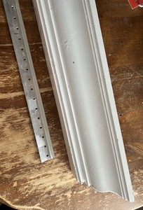 Pottery Barn Floating Shelf 24" White Wooden Wall Crown Molding Plate Groove