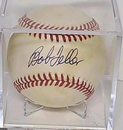 BOB FELLER PSA/DNA Single signed Authentic Autographed OAL Baseball HOF Indians