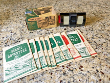 Vintage TRU-VUE Three Dimension Film Viewer With Assortment Film Strips