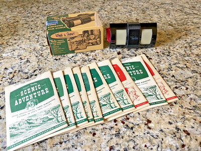 Vintage TRU-VUE Three Dimension Film Viewer With Assortment Film Strips
