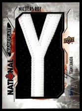 2015-16 UD Team Canada Juniors Nameplate Letter Patches 1/1 Nicolas Roy #NP-RO