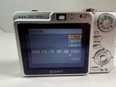 Sony Cyber-shot DSC-W50 6.0MP Digital Camera - Silver for sale