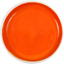 Yasutomo Sumi-E Watercolor in Porcelain Dish, Vermillion