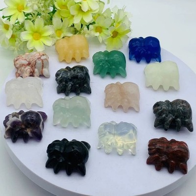 1.2'' Mix Natural Quartz Skull Carved Crystal Spider Skull Animal Random 50pcs