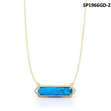 925 Silver Dyed Turquoise with CZ Bolo style Bracelet and Pendant Necklac