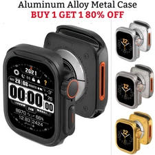 Aluminum Metal Case Cover for Apple Watch Series 10 9 8 7 6 5 SE Ultra 42–49mm