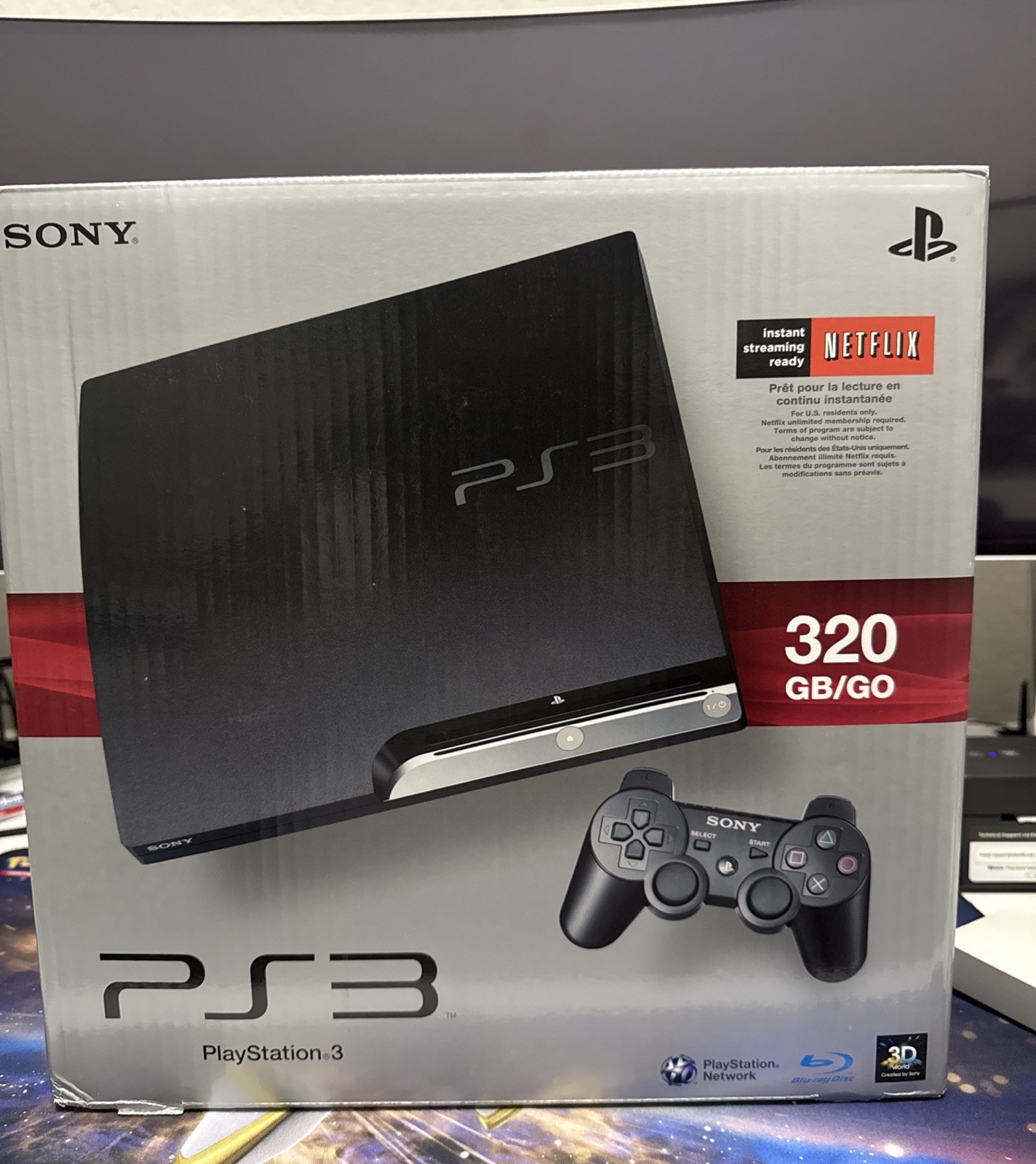 Sony Playstation 3 PS3 Slim Black Game Console 320GB NIB FACTORY SEALED