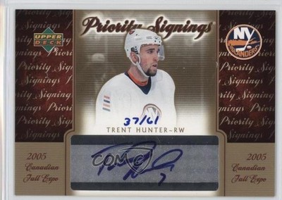 2005 Upper Deck Canadian Fall Expo Priority Signings 37/61 Trent Hunter Auto o7z