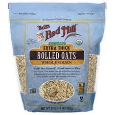 Organic Extra Thick Rolled Oats, Whole Grain, 32 oz 907 g