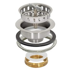 EZ-FLO Kitchen Sink Strainer with Spin and Seal Basket, Brass Slip-Joint Nut,...