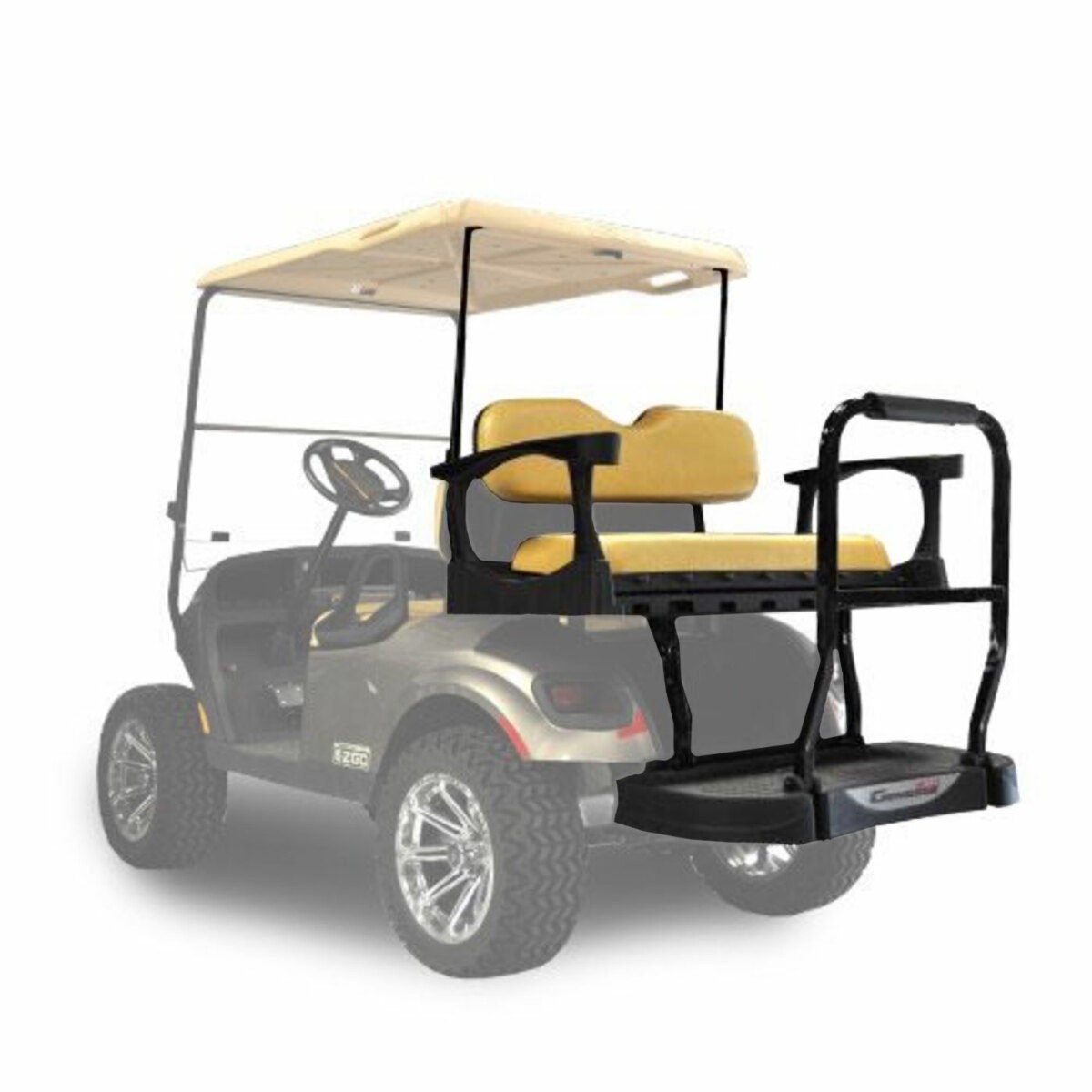MadJax Genesis 250 Flip Rear Seat Kit |E-Z-GO TXT Golf Cart |Deluxe Tan
